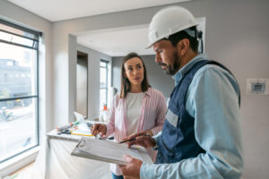 Restoration contractor setting expectations with customer