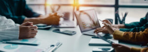 Restoration contractors discuss claims with claims management partner