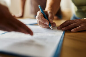 Restoration contractor asks homeowner to sign a work authorization agreement