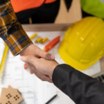 OCS & a contractor shake hands after discussing restoration claims billing