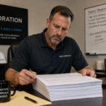 Contractor reviewing IICRC standards